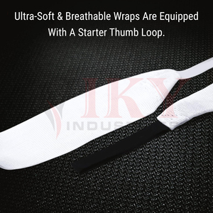 Vendas de Boxeo Elásticas de Algodón Blanco Puro, Totalmente Personalizadas, para Entrenamiento de Artes Marciales, Transpirables, con Soporte para Muñeca - Product Image 4