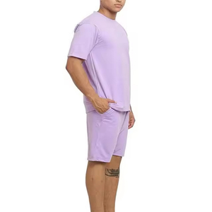 Ensembles d'été pour hommes : T-shirts à manches courtes et shorts – Lots de 2 pièces personnalisables pour un style décontracté estival – Tenues et ensembles de t-shirts pour hommes - Product Image 5