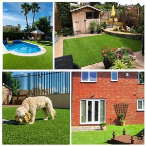 Tappeto in Erba Sintetica Spessa 6ft X 10ft per Giardino, Prato, Patio e Balcone con Base in Gomma, Finto Prato per Paesaggistica - Product Image 3