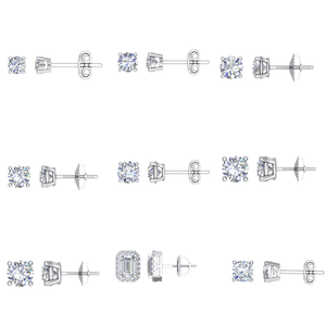 Pendientes de Lujo con Diamantes Cultivados en Laboratorio de 1.00ct, Oro de 10k, Claridad VS1, Corte Brillante, para Mujer - Product Image 3