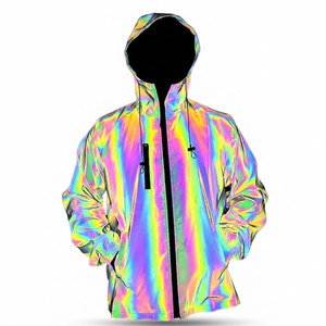 Veste réfléchissante arc-en-ciel légère, design personnalisé, avec tissu réfléchissant coloré pour les sports de plein air et les voyages - Product Image 1
