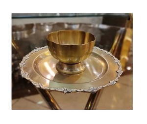 Bol de service rond en laiton au design fabuleux pour desserts et fruits, taille personnalisable - Product Image 5