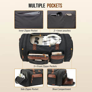 Sac de voyage au design léger avec sangle réglable et grand espace, parfait pour les vêtements, les chaussures et les voyages. - Product Image 4