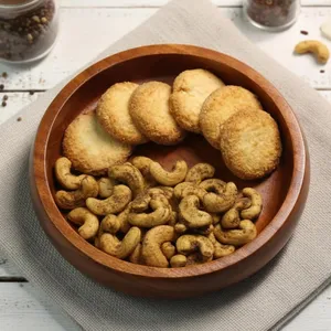 Bol de service en bois brillant de qualité supérieure pour aliments ou salades, bols décoratifs faits à la main pour servir des fruits secs - Product Image 1