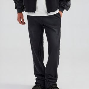 Ensemble de survêtement premium pour homme, effet délavé, en tissu respirant, pour le sport et le jogging, avec veste zippée et pantalon, grandes tailles, streetwear, OEM, tendance, très demandé - Product Image 3