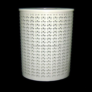 Juego de 2 Recipientes Metálicos Decorativos Azul Claro, Patrones Circulares Cortados con Láser, Frascos de Almacenamiento Cilíndricos con Tapas, Marca Kamran, Uttar - Product Image 6