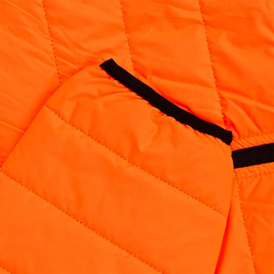 Chaquetas acolchadas de moda para hombre en color negro brillante y naranja con dos bolsillos frontales, ropa casual, chaqueta acolchada de plumón para hombre para el invierno. - Product Image 5