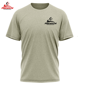 T-shirt pour homme en coton 100% personnalisable, couleur unie, broderie personnalisée, manches courtes, col rond tricoté, vêtements de sport et d'entraînement - Product Image 3