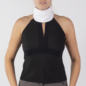Vêtements équestres à manches courtes avec dentelle, vente en gros, fabrication de colliers, chemises d'équitation pour femmes - Product Image 1