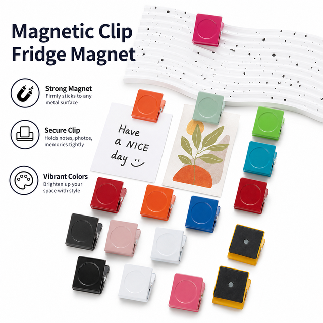 Custom Magnetic Clip Fridge Magnet Strong Magnet Memo Photo Holder Promotional Gift Office Home Refrigerator Clip