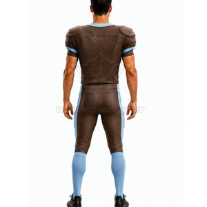 Uniforme de football américain athlétique, maillot de football en polyester imprimé par transfert thermique, pantalon assorti, conçu pour les clubs/écoles - Product Image 4