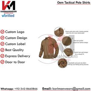 Camiseta de Polo Táctica Personalizada con Logotipo para Hombre, Secado Rápido, Transpirable, Ropa Deportiva de Alto Rendimiento para Exteriores, Proveedor Mayorista - Product Image 6