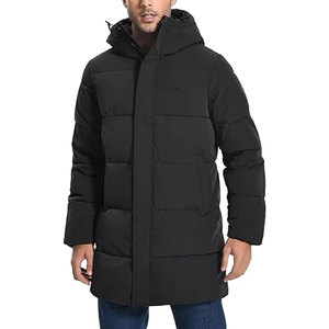 Manteau d'hiver long pour homme, à capuche, imperméable, matelassé, épais, chaud, coupe-vent, parka, pour temps froid - Product Image 2