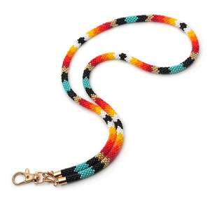 Collar de cuentas estilo bohemio a la moda, cordón para identificación de mujer, soporte para tarjetas de trabajo a precio económico. - Product Image 4