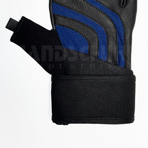 Meilleur service OEM de fabrication, gants de musculation à demi-doigts en PU entièrement personnalisés, sangle de poignet réglable, doux et abordables - Product Image 6