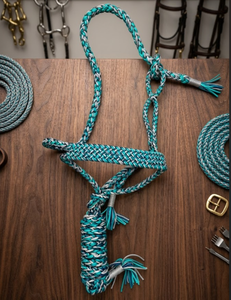 Premium Braided Rope Horse <b>Halter</b> Blue Red White Durable PP Comfortable Rub International Equestrian Training <b>Halter</b> Wholesale - Product Image 2