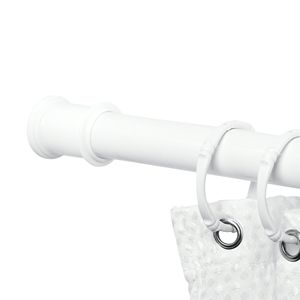 Barra di tenda da doccia bianca a tensione regolabile 27 '-40 "per piccole docce o in stallo pali per tende e accessori - Product Image 1