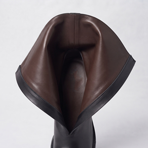 Botas de Cuero para Hombre con Cierre Lateral, Calzado Impermeable de Cuero hasta la Rodilla, Botas de Moda de Cuero hasta la Rodilla para Hombre - Product Image 5