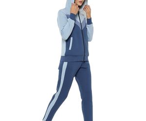 ชุดวอร์มผ้าฝ้ายผสมโพลีเอสเตอร์ ระบายอากาศได้ดี หนานุ่ม สำหรับฤดูหนาว มีฮู้ด ไซส์ใหญ่ ลายเรียบ สำหรับผู้หญิง ขายส่งเสื้อผ้า - Product Image 5