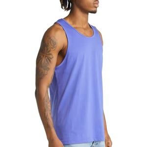 Camiseta sin Mangas con Cuello Redondo para Hombre, Informal, Transpirable, 100% Algodón, Tejido de Punto, Patrón 3D, Color Sólido, Prenda Básica - Product Image 1