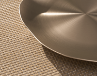 Assiette ronde en bronze NOBBAN Premium coréenne motif lotus YUGI Modèle 31 pour 2 personnes, design floral pour cadeaux, restaurants, vaisselle