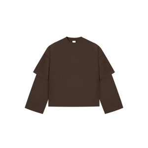 Camisetas de Doble Capa para Hombre, Elegantes y Cómodas, con Mangas de Dos Tonos, Opciones de Impresión de Logotipo Personalizado, Tallas Grandes Disponibles - Product Image 1