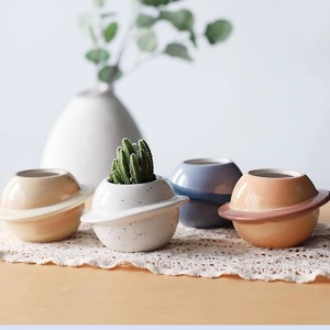 Jarrón de Cerámica Nórdico para Flores, Adorno para el Hogar, Elegante Jarrón de Porcelana con Diseño de Boca Ancha - Product Image 5