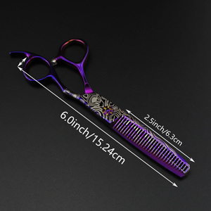 6.0 Inch Fashion Beauty <b>Barber</b> Hair Scissor First-grade Quality Hairdressing Scissors Straight Hot Sale Easy to Cut - Product Image 1