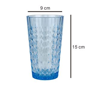 19 oz Unbreakable Diamond Cut Plastic <b>Water</b> Tumbler Highball <b>Glasses</b> - Product Image 2