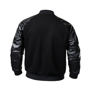 Veste universitaire doublée en sherpa pour homme, mélange coton et polyester, intérieur en polaire chaud, style baseball, pour l'hiver et les températures extrêmes - Product Image 3