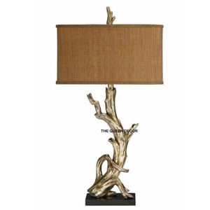 Metal Gold Color Flowers Design Indoor Lighting Lamps Tables Unique Table Lamp Shade Marble Top for Living Room <b>Bed</b> Room Office - Product Image 2