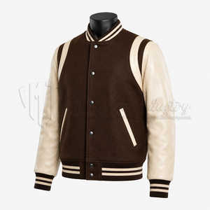 Chaqueta Universitaria de Lana y Cuero Personalizada, Proveedor Mayorista OEM ODM - Product Image 3