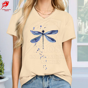 Camisetas de Cuello Redondo Transpirables Modernas de Alta Calidad con Logotipo Personalizado para Mujer, Impresión de Camisetas al por Mayor, Pedido al por Mayor de Fábrica, Pakistán - Product Image 2
