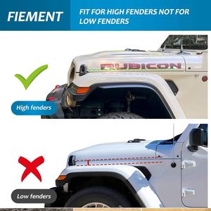 Parafanghi Anteriori e Posteriori Compatibili con Jeep Wrangler JL JLU Unlimited Rubicon 2018-2024, Linea Parafanghi per Fuoristrada - Product Image 2