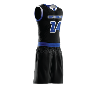 Conjunto de Uniforme de Baloncesto de Verano para Hombre, Camiseta sin Mangas y Pantalones Cortos, Ropa Deportiva Transpirable, Impresión por Transferencia de Calor, Personalizado 100% - Product Image 3