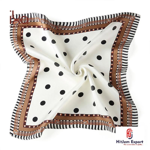 High Quality Printed Short <b>Scarf</b> Fabric Custom Logo White Label OEM ODM Textile Manufacturer Private Label Export - Product Image 5
