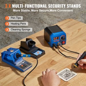 Penne per Pirografia a Doppia Porta di Uscita, Set di 23 Punte, Kit per Incisione su Legno con Temperatura Regolabile 250~700 Gradi Celsius, Display della Temperatura, Altri Artigianati - Product Image 5