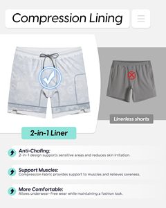 Pantalones Cortos Deportivos 2 en 1 para Hombre, OEM, ODM, Marca Privada, Venta al por Mayor - Product Image 5