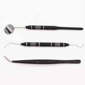 High Quality 3-Piece Dental Examination Set <b>Probes</b> & Mouth Mirror Steel Tools Kit Manual Power Source Hot Sale By Grip Surgical - Product Image 2