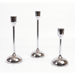 Juego de 3 Portavelas de Acero Inoxidable Hechos a Mano, Modernos, para Velas Cónicas, Decoración del Hogar, Colección de Bodas - Product Image 3