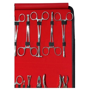 Professional Steel Manual Body Piercing Tools Kit 16 Pieces Septum Dermal Pennington Forceps Ring Pliers Tweezer Biopsy <b>Punch</b> - Product Image 3