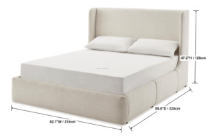 FERLY Luxury Platform Storage <strong>Bed</strong> Modern Fabric Upholstered <strong>Bed</strong> Frame with Large <strong>Under</strong> <strong>Bed</strong> <strong>Drawers</strong> for Bedroom - Product Image 4