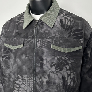 Unisex Corduroy <b>Bomber</b> <b>Jacket</b> Windproof Mandarin Collar Casual <b>Summer</b> Style Polyester Cotton Blend - Product Image 5