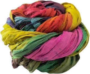 Hilo de seda para hacer punto para trabajo artesanal, hilo de seda de colores blancos, reciclado, indio - Product Image 2