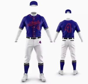 Ensemble uniforme de baseball de Miami 100 % polyester, maillot à manches longues avec impression en twill pour hommes - Product Image 6