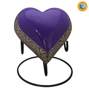 Urna Funeraria para Mascotas en Forma de Corazón Plateada de Linea Exports Inc. con Diseño de Huella de Pata, Recuerdo - Product Image 5