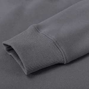 เสื้อฮู้ดมีซิปสีขาวแบบคลาสสิกสำหรับผู้หญิงเสื้อฮู้ดผ้าฝ้ายสไตล์เกาหลีปล่อยไหล่ทรงโอเวอร์ไซส์ถักลำลองสีทึบ - Product Image 3