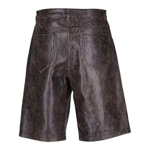 Pantalones Cortos de Satén Negros para Hombre, Cintura Elástica, Corte Medio, Estilo Casual, 100% Poliéster, Tejido Transpirable, Color Sólido, Largo Corto - Product Image 5
