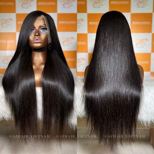 Haute qualité Premium HD dentelle perruque Extension de cheveux 100% brut vietnamien pleine cuticule alignée cheveux humains couverture complète - Product Image 3