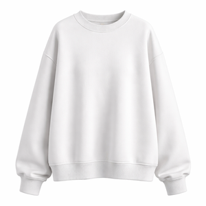 เสื้อสเวตเชิ้ตคอกลมโอเวอร์ไซส์สั่งทำขายส่ง ผ้าฝ้าย 100% สำหรับผู้หญิง - ผู้ผลิตและจำหน่ายแบบ OEM - Product Image 1